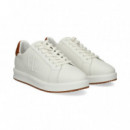 Deportivo Piel Cuero+blanco  LAUREN RALPH LAUREN