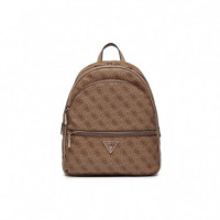 Manhattan Large Backpack Latte Logo  GUESS