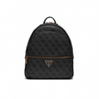 Manhattan Large Backpack Coal Logo  GUESS