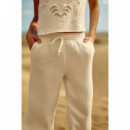 Pantalones Mujer Pantalones LA PETITE ÉTOILE Palmy Ecru