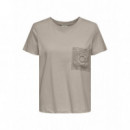 JACQUELINE DE YONG Camisetas Mujer Camiseta Jdy Selma Chateau Gray