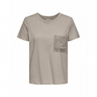JACQUELINE DE YONG Camisetas Mujer Camiseta Jdy Selma Chateau Gray