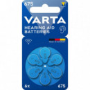 Pilas VARTA 675 para Audífonos Pack de 6