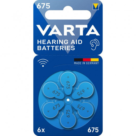 Pilas VARTA 675 para Audífonos Pack de 6