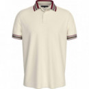 Gifting Polo Rwb Collar Reg Polo Ivory P  TOMMY HILFIGER