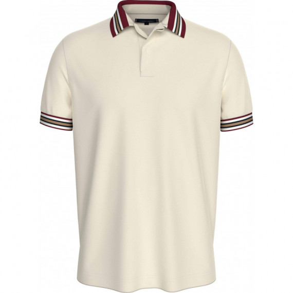 Gifting Polo Rwb Collar Reg Polo Ivory P  TOMMY HILFIGER