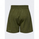 Pantalón Corto Onltiziana de Algodón de ONLY