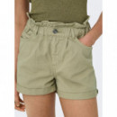 Pantalón Corto Vaquero Cuba Life Paperbag de ONLY