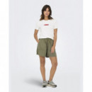 Pantalón Corto Tiro Alto Onlkenya Life de ONLY