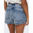 Vaqueros cortos de tiro alto onlKelly de Only