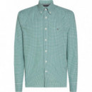 Flex Poplin Gingham Rf Shirt Nouveau Gre  TOMMY HILFIGER