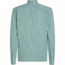 Flex Poplin Gingham Rf Shirt Nouveau Gre  TOMMY HILFIGER