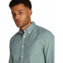 Flex Poplin Gingham Rf Shirt Nouveau Gre  TOMMY HILFIGER
