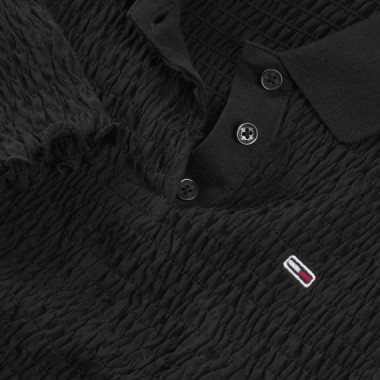 Tjw Slim Smock Polo Black  TOMMY JEANS