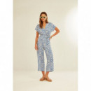 Monos Mono XANTIK Lazo Cintura Blue Diamonds