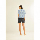 Blusas y Camisas Camisa XANTIK Manga Corta Blue Diamonds