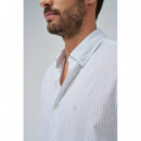 Camisa Manga Corta Camisa SALSA JEANS Rayas Light Green