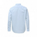 Camisa Manga Corta Camisa SALSA JEANS Rayas Light Green