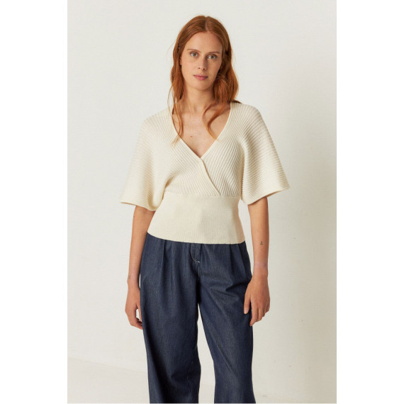 camisetas mujer Camiseta SKFK Tala GOTS Crema