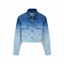 Chaquetas Mujer Chaqueta SALSA JEANS Vaquera Cropped Degradado