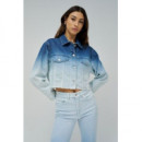 Chaquetas Mujer Chaqueta SALSA JEANS Vaquera Cropped Degradado
