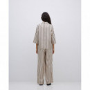 Pantalones Mujer Pantalones YERSE Brisa Wide Leg Crudo