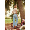 Vaqueros Mujer Pantalones LA PETITE ÉTOILE Paphos Stone
