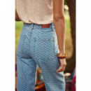 Vaqueros Mujer Pantalones LA PETITE ÉTOILE Paphos Stone