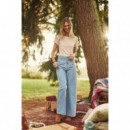 Vaqueros Mujer Pantalones LA PETITE ÉTOILE Paphos Stone