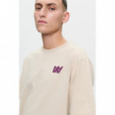 Camisetas Hombre Camiseta Double a By WOOD WOOD Asa Neo Silver Grey