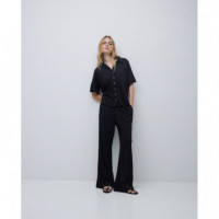 Pantalones Mujer Pantalones YERSE Cora Negro