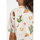 SUGARHILL BRIGHTON Camisetas Mujer Camiseta Sugarhill Kinsley Cream, Desert Cowgirl