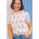 SUGARHILL BRIGHTON Camisetas Mujer Camiseta Sugarhill Maggie Off-white, Cowgirl Boots