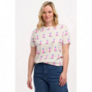 SUGARHILL BRIGHTON Camisetas Mujer Camiseta Sugarhill Maggie Off-white, Cowgirl Boots