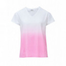 Camisetas Mujer Camiseta SALSA JEANS Degradado Pink