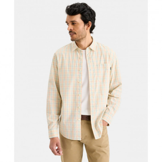 Camisas Camisa DOCKERS Ultimate Regular White Tourmaline Peach Bloom
