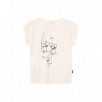 Camisetas Mujer Camiseta DEDICATED Visby Oui Wine Off-white