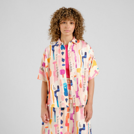Blusas y Camisas Camisa DEDICATED Alsvik Summer Abstract