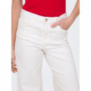 JACQUELINE DE YONG Vaqueros Mujer Vaqueros Jdy Felina Cintura Alta Wide Leg White Denim