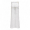 JACQUELINE DE YONG Vaqueros Mujer Vaqueros Jdy Felina Cintura Alta Wide Leg White Denim