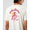 Camisetas Hombre Camiseta BRAVA FABRICS Helios Ecru