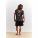 Camisetas Hombre Camiseta BIRDEN Visages Brown