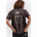 Camisetas Hombre Camiseta BIRDEN Visages Brown