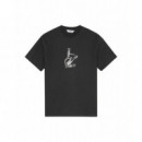 Camisetas Hombre Camiseta LIBERTINE LIBERTINE Beat Corkscrew Charcoal
