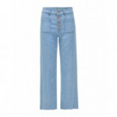 Vaqueros Mujer Vaqueros SALSA JEANS True Cropped Straight Lightdenim