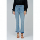 Vaqueros Mujer Vaqueros SALSA JEANS Faith Push In Cropped Flare
