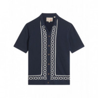 Camisas Camisa BEN SHERMAN Floral Border Dark Navy