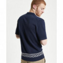 Camisas Camisa BEN SHERMAN Floral Border Dark Navy