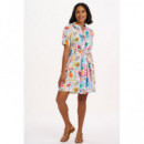 SUGARHILL BRIGHTON Vestidos Vestido Sugarhill Dessie Off White Jungle Tile