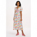SUGARHILL BRIGHTON Vestidos Vestido Sugarhill Maryjane Off-white Tropical Hummingbird